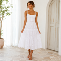 White Eyelet Lace Midi Sundress